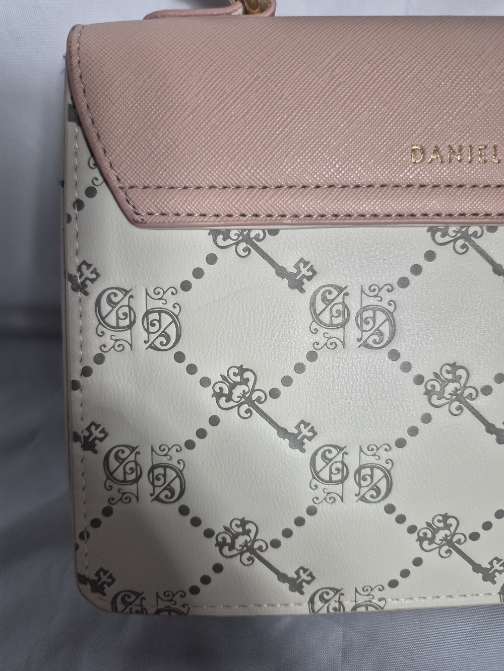 Danielle Nicole Pink and Cream Bird-Embroidered Top Handle Satchel - Picture 3 of 10